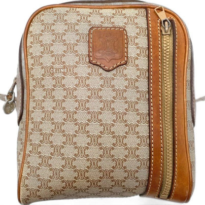 Celine Shoulder Bag Pochette White Macadam Travel