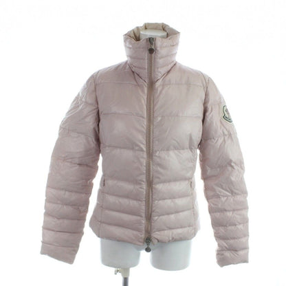 Moncler Tivoli Down Jacket Long Sleeve Zip Up Patch Logo 1 M Pink