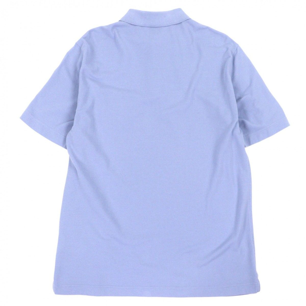 Hermes Cotton H Logo Embroidery with Pocket Short Sleeve Polo Shirt Purple — view 3