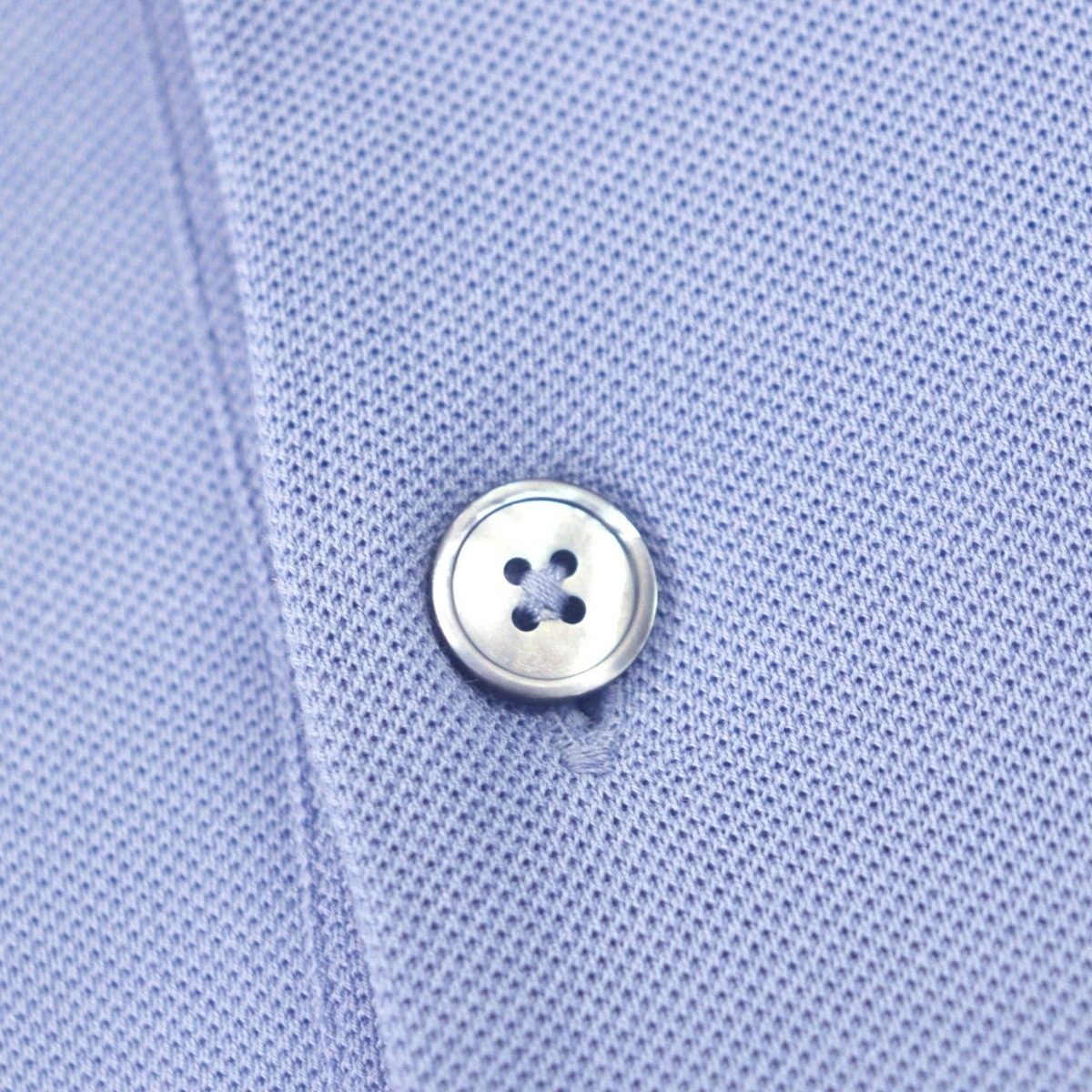 Hermes Cotton H Logo Embroidery with Pocket Short Sleeve Polo Shirt Purple — view 4