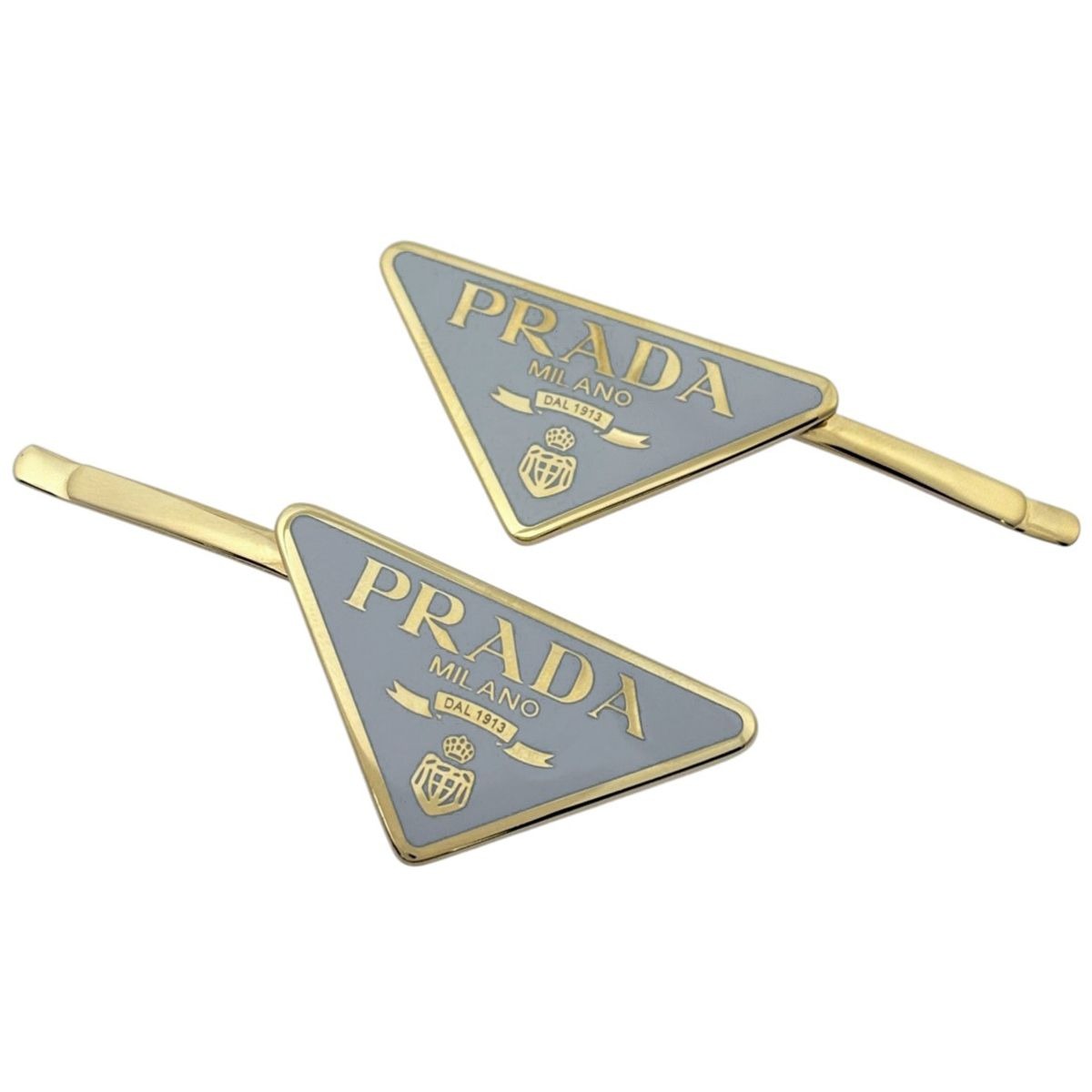 Prada Hairpin Gold Plated Gray