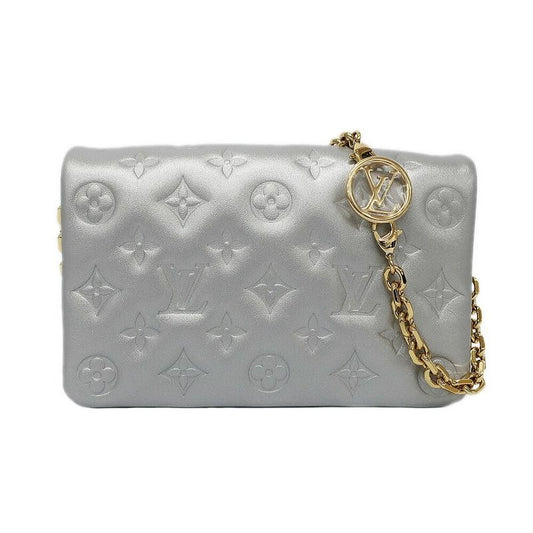 Louis Vuitton Pochette Cousin Shoulder Bag Monogram Silver