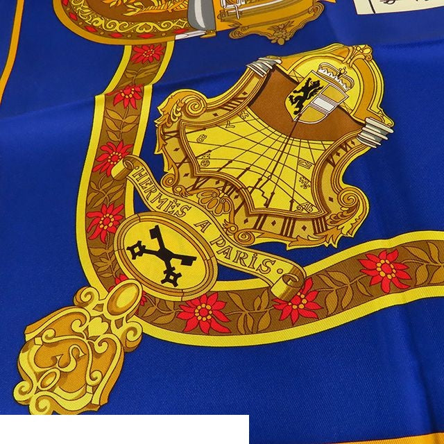 Hermes Carre 90 Blue Multicolor Silk in Salzburg Scarf — view 4