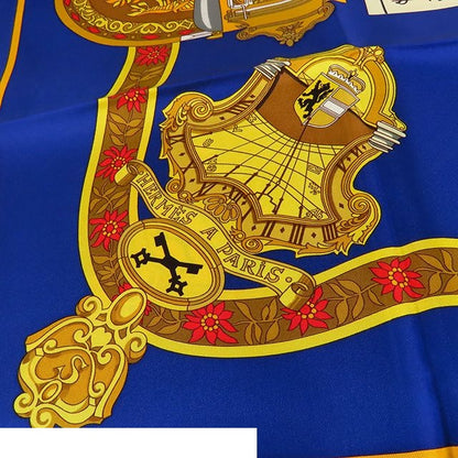 Hermes Carre 90 Blue Multicolor Silk in Salzburg Scarf — view 4