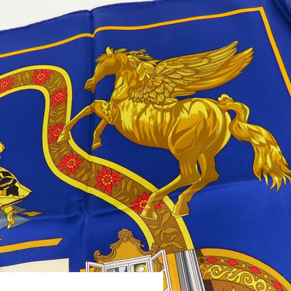 Hermes Carre 90 Blue Multicolor Silk in Salzburg Scarf — view 5