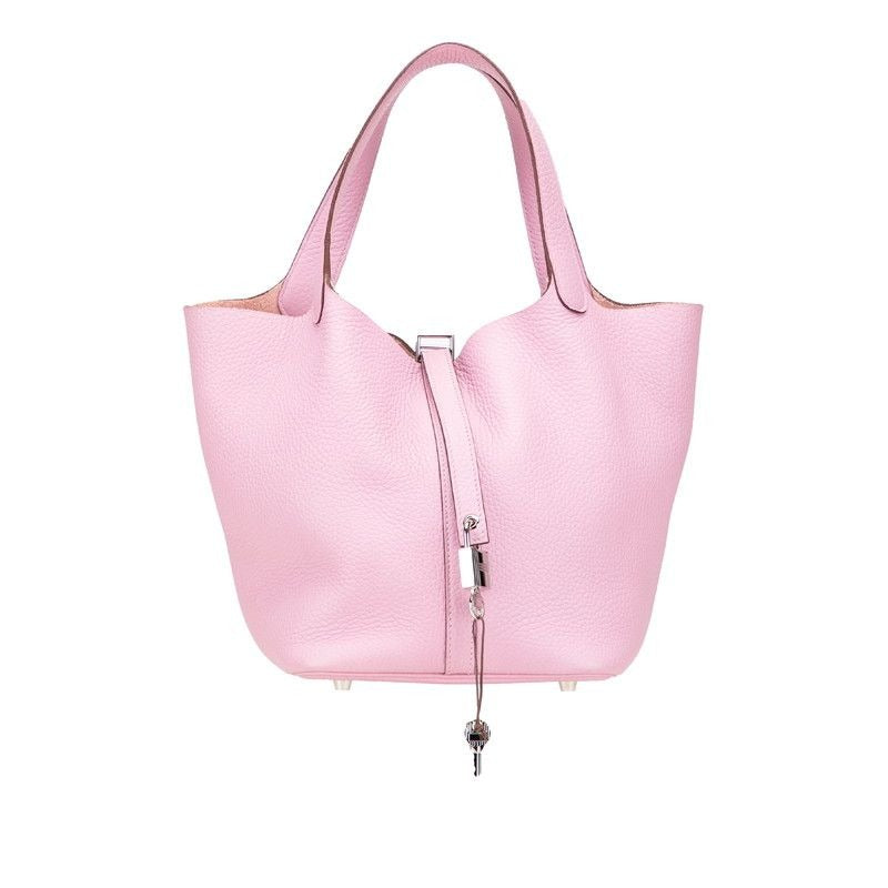 Hermes Picotin Lock MM Mauve Sylvestre Taurillon Clemence