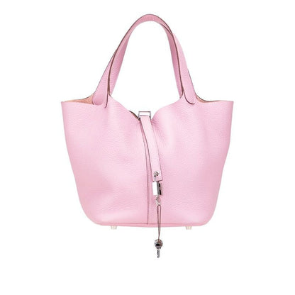 Hermes Picotin Lock MM Mauve Sylvestre Taurillon Clemence
