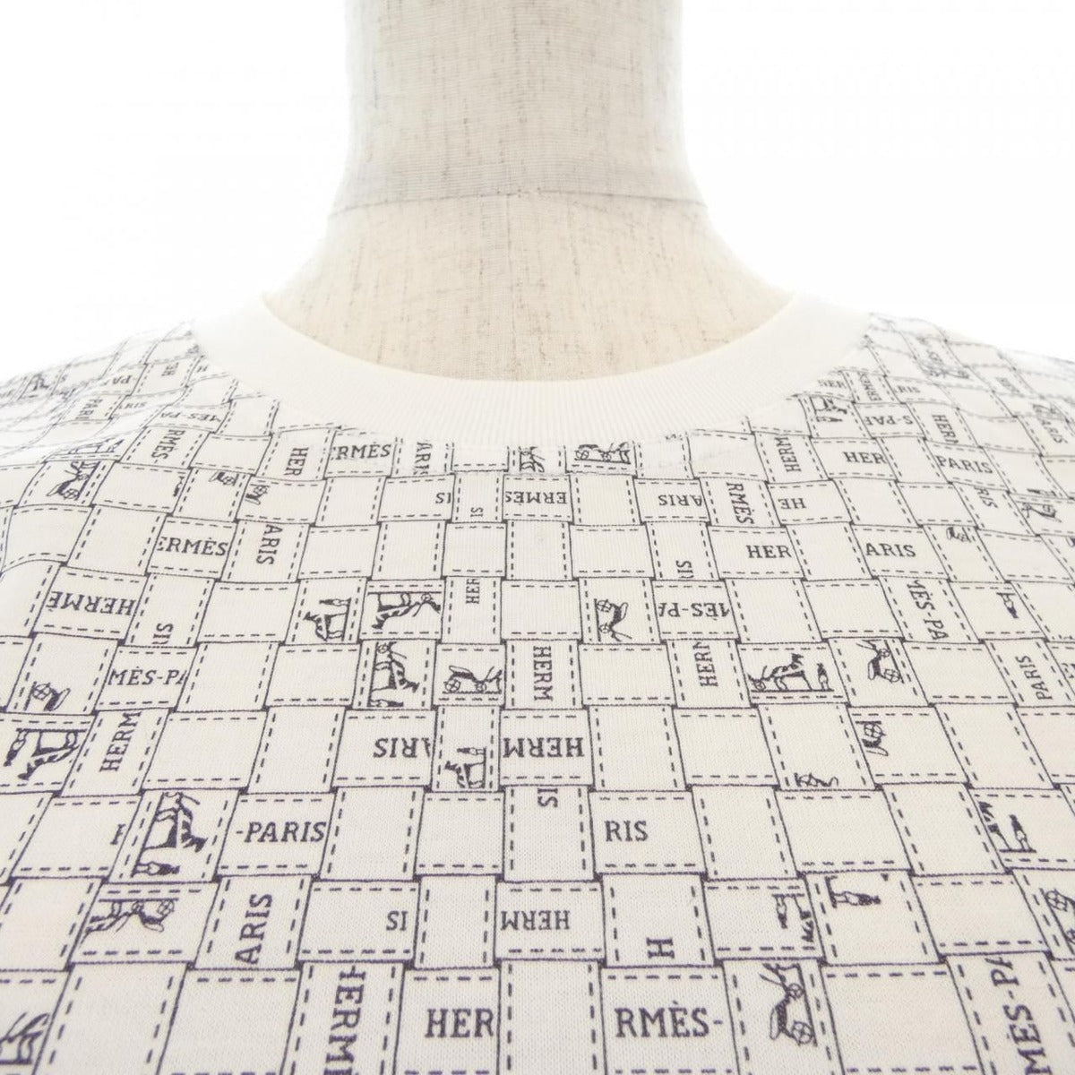 Hermes Bolduc AU Carre Check T-Shirt — view 5