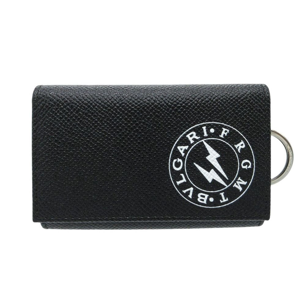 Bvlgari Fragment Leather Black Key Case