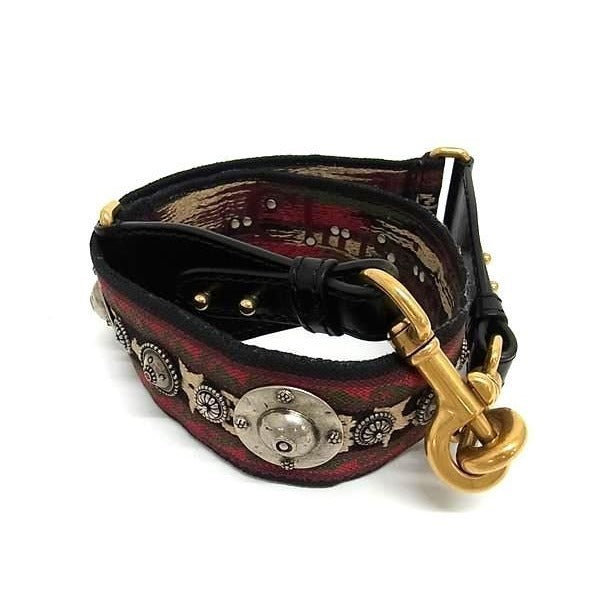 Christian Dior Medallion Canvas and Leather Shoulder Strap for Bag