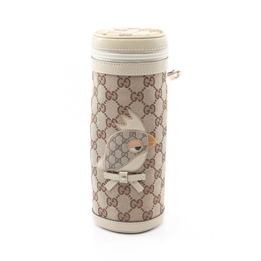Gucci Children's GG Canvas Bottle Case Cover Shoulder Bag Beige White