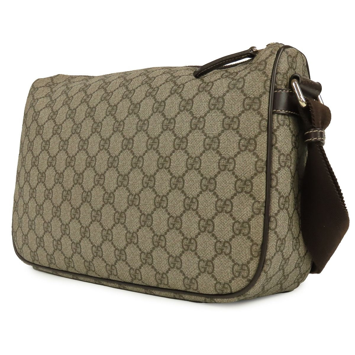Gucci Shoulder Bag Brown Beige GG Supreme Canvas — view 2