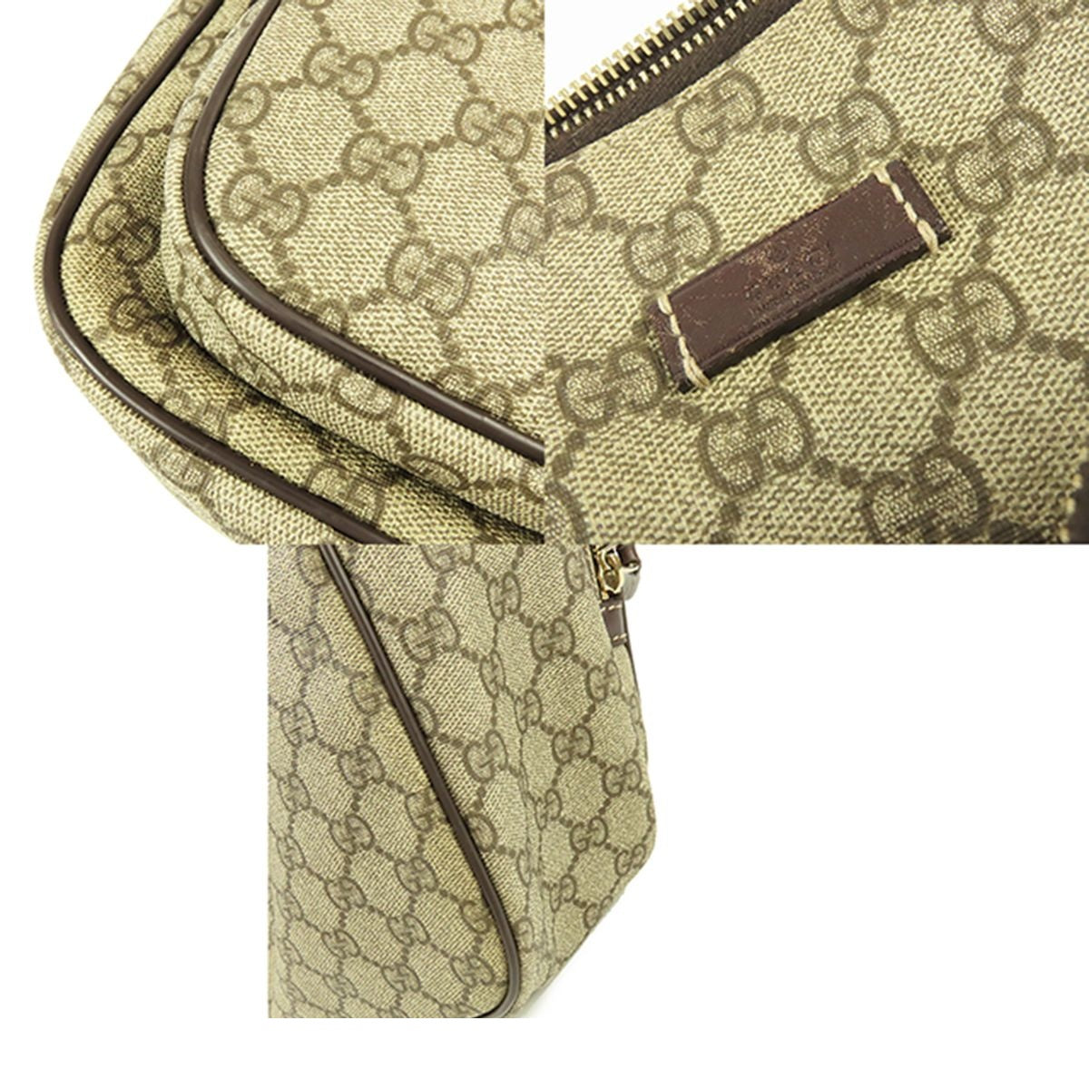 Gucci Shoulder Bag Brown Beige GG Supreme Canvas — view 6