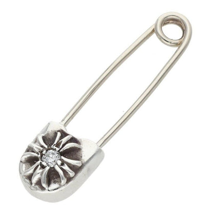 Chrome Hearts Safety Pin SM Small Pin 1 Diamond Silver Necklace Top