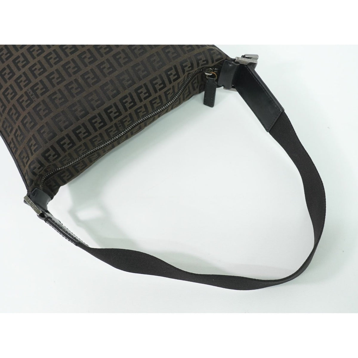 Fendi Zucchino Shoulder Bag Canvas Brown — view 5
