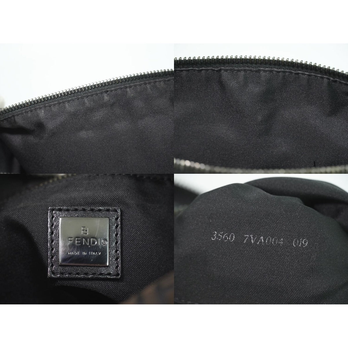 Fendi Zucchino Shoulder Bag Canvas Brown — view 9