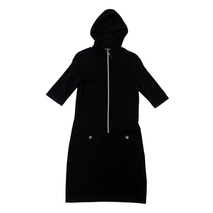 Chanel CC Logo Button Dress Cashmere 36