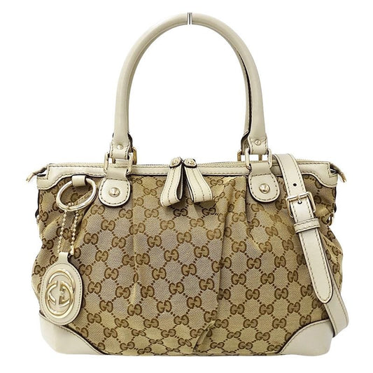 Gucci Bag Shoulder 2-Way GG Canvas Sookie Beige Brown