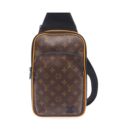 Louis Vuitton Avenue Sling Bag Brown Monogram Macassar Cross