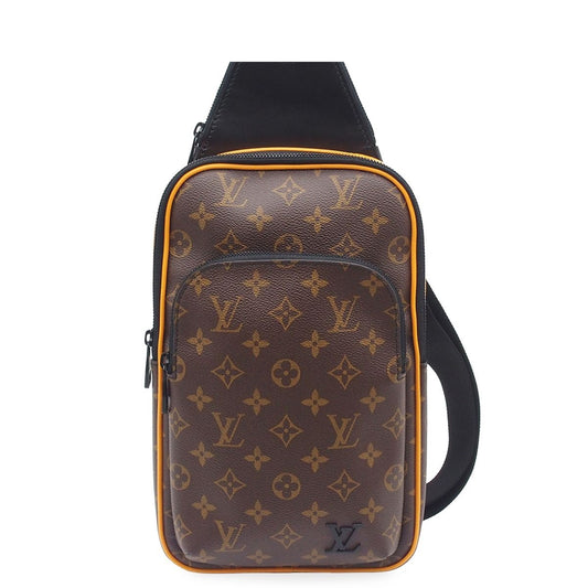 Louis Vuitton Avenue Sling Bag Brown Monogram Macassar Cross