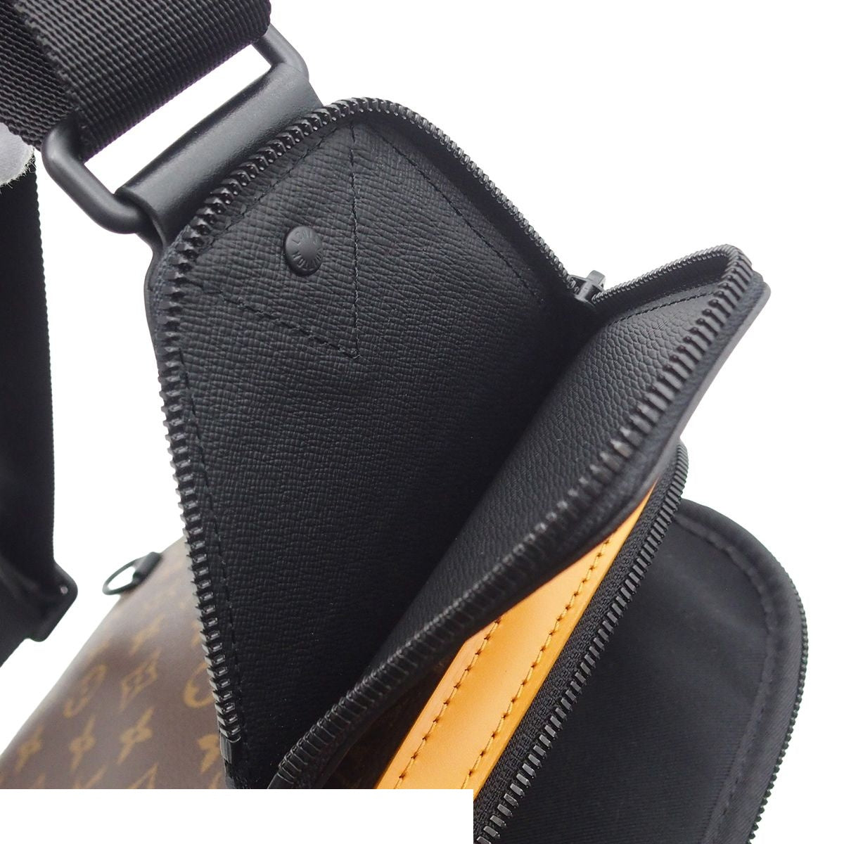 Louis Vuitton Avenue Sling Bag Brown Monogram Macassar Cross — view 6
