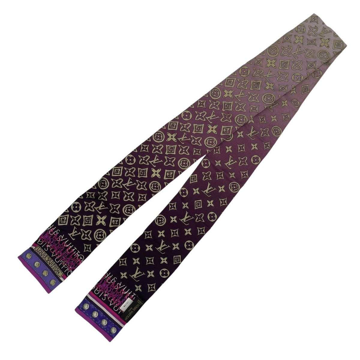 Louis Vuitton Scarf Bandeau Monogram Gradient Purple — view 2