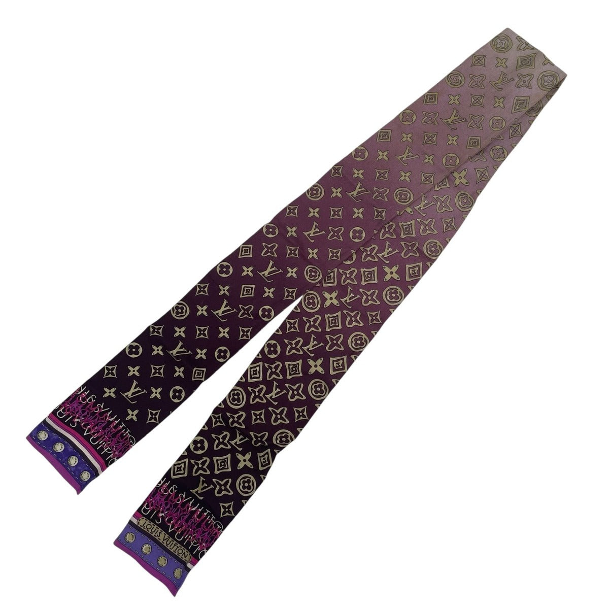 Louis Vuitton Scarf Bandeau Monogram Gradient Purple