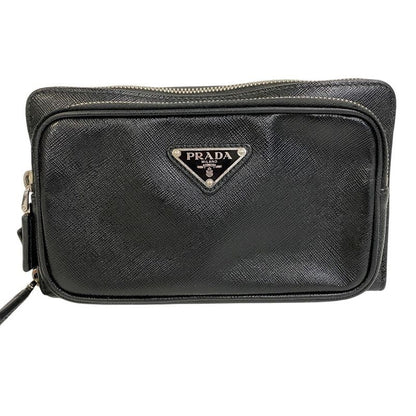 Prada 2 Vh156 Waist Pouch Triangle Logo Plate Body Bag Cabas Brand