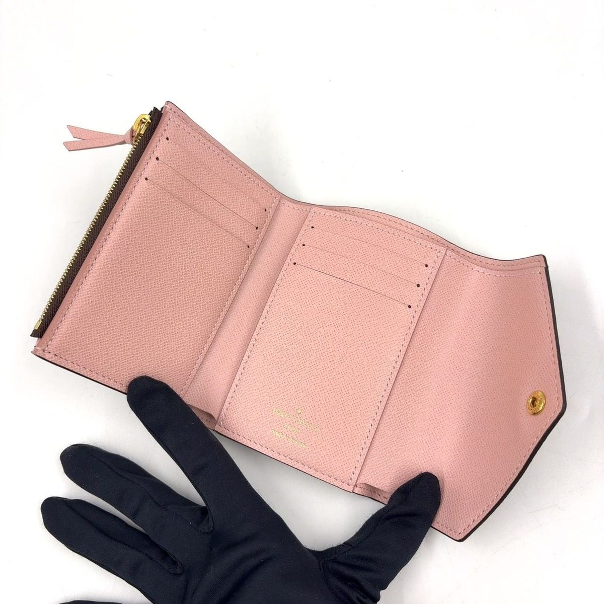 Louis Vuitton Portefeuille Victorine Monogram Rose Ballerine Brown Light Pink — view 3