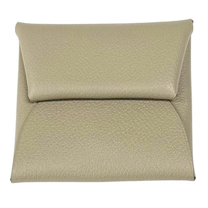 Hermes Bastia Beige Marfa Evercolor Silver Coin Case