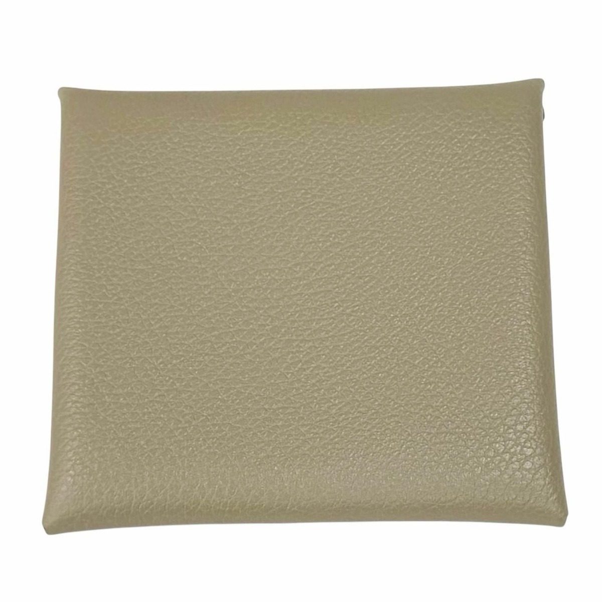 Hermes Bastia Beige Marfa Evercolor Silver Coin Case — view 3