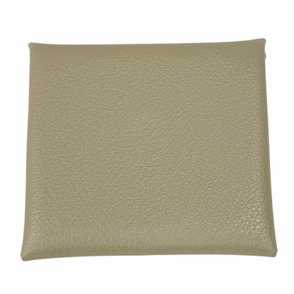 Hermes Bastia Beige Marfa Evercolor Silver Coin Case — view 3