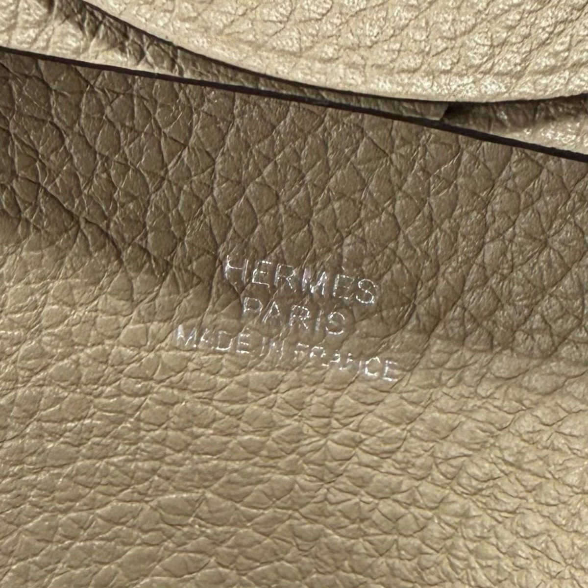 Hermes Bastia Beige Marfa Evercolor Silver Coin Case — view 8