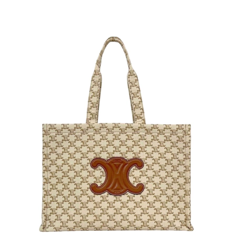 Celine Tote Large Cabas Thais Beige Brown Triomphe