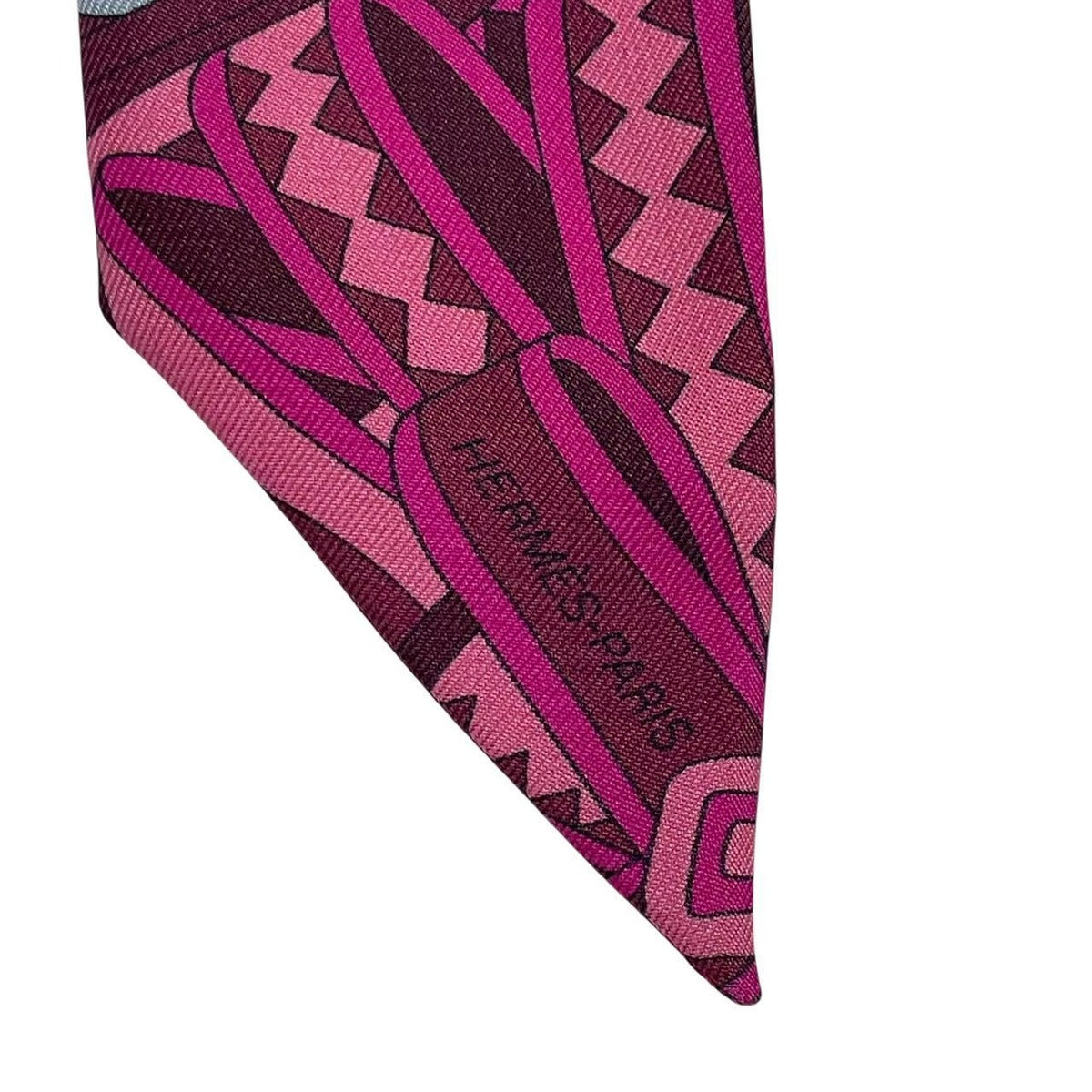 Hermes Twill Scarf Silk les Flots du Cheval Horse Award Purple — view 3