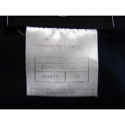 Chanel Coco Mark Wool Long Jacket Size 38 Clothing Navy Fm0718 — view 4