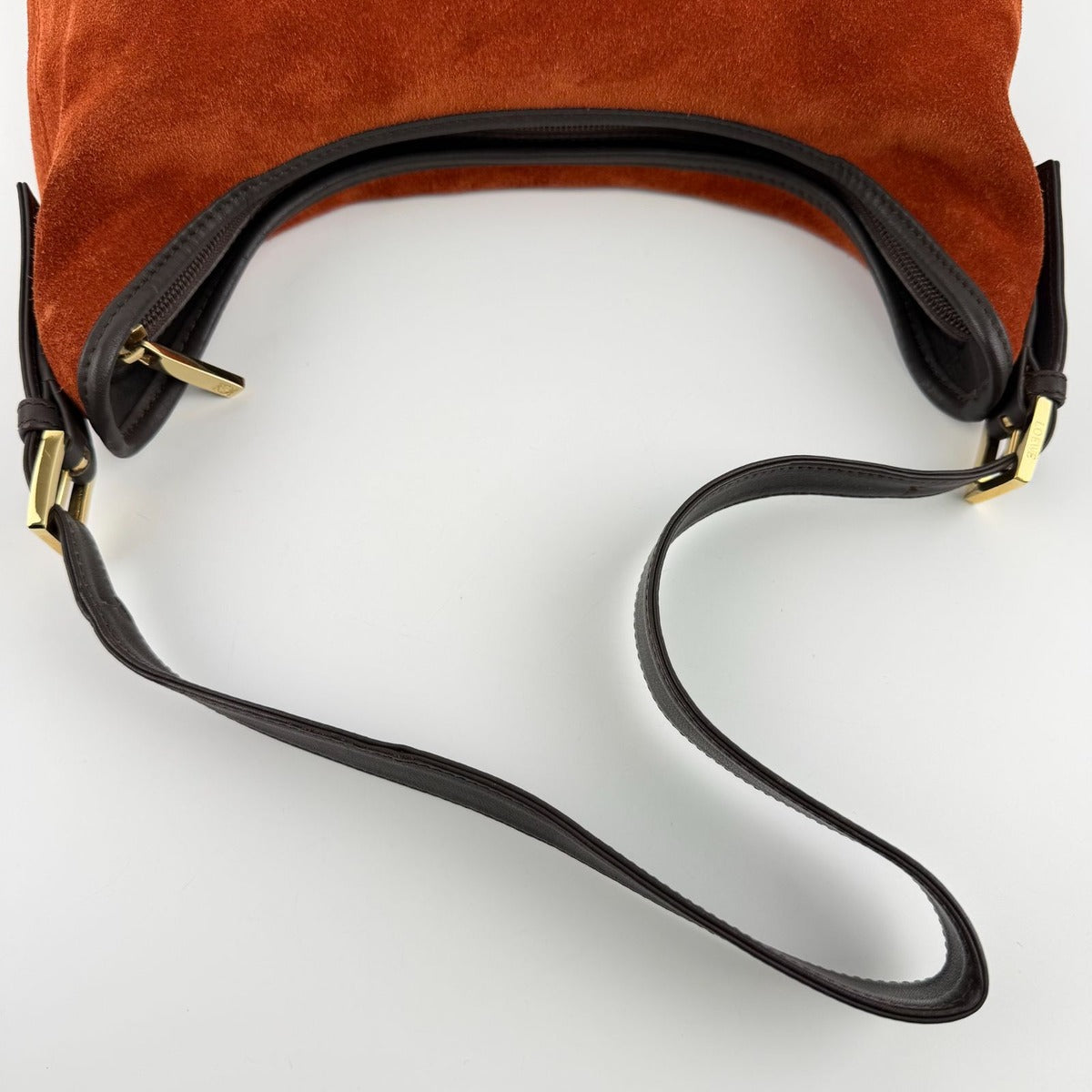 Loewe Anagram Shoulder Bag Red Black Suede Leather Vintage — view 16