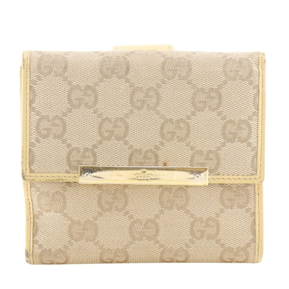 Gucci GG Canvas Beige Bifold Wallet