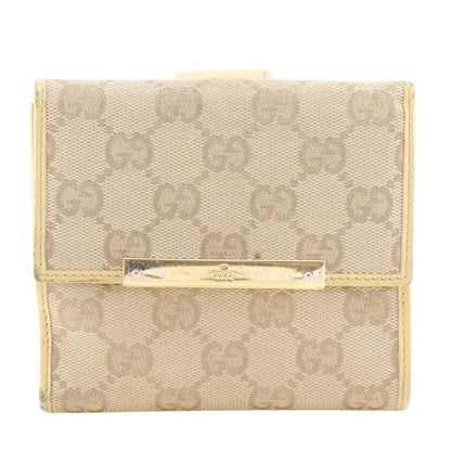 Gucci GG Canvas Beige Bifold Wallet