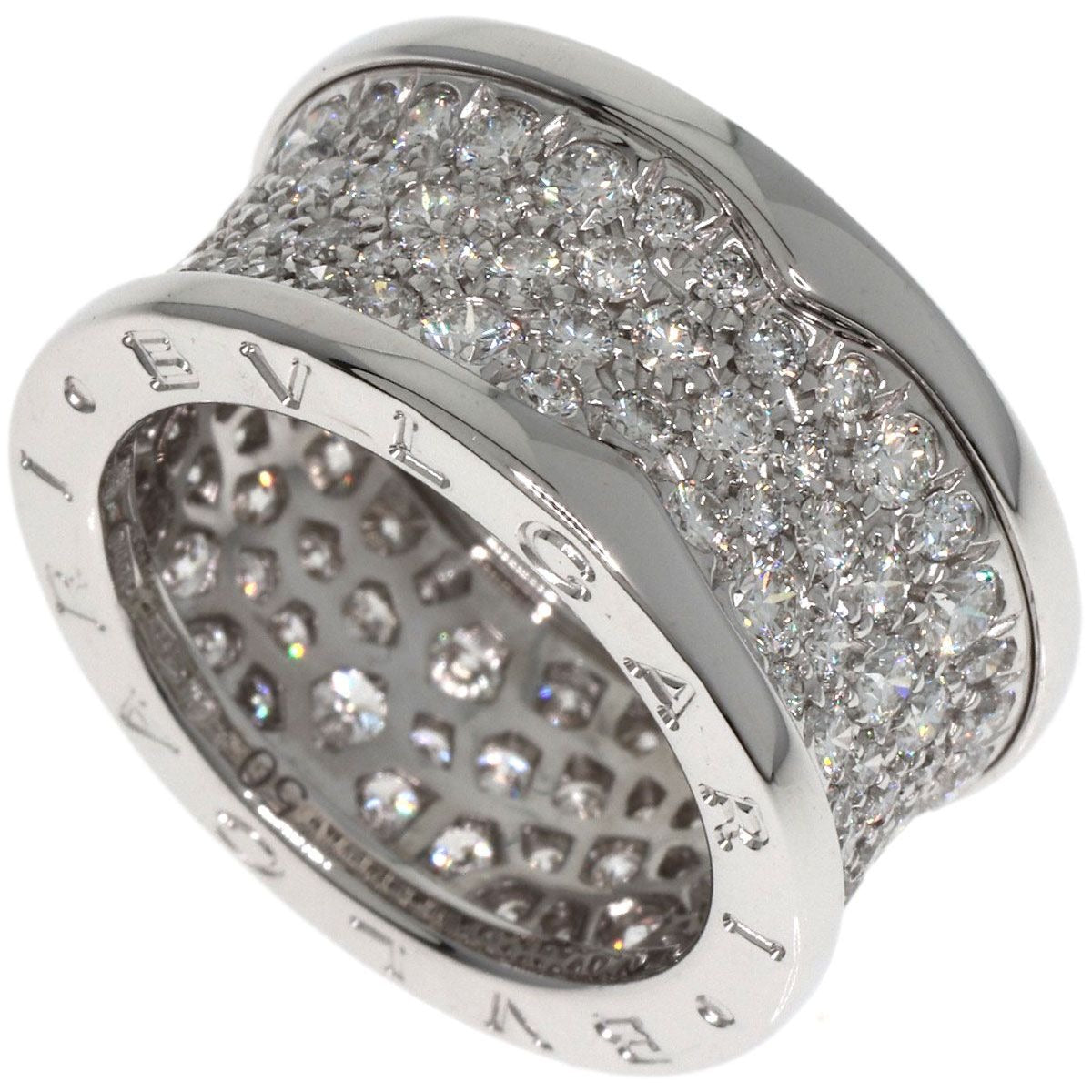 Bvlgari Full Pave Diamond 50 Ring 18K White Gold
