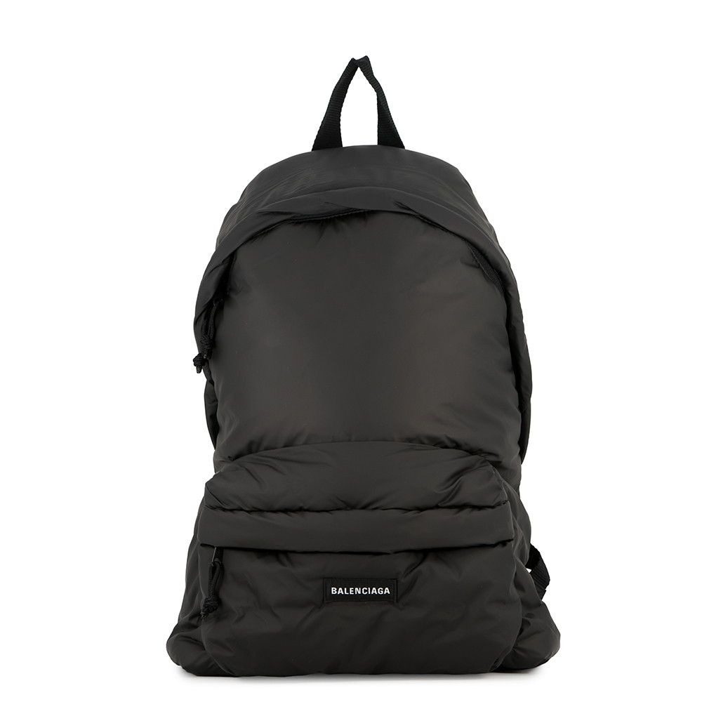 Balenciaga Backpack Logo Nylon Black