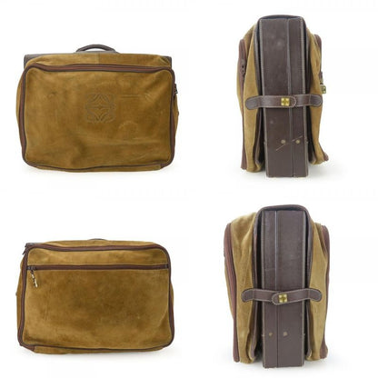 Loewe Business Bag Leather Brown Beige Gold Hardware Attache Case Hard