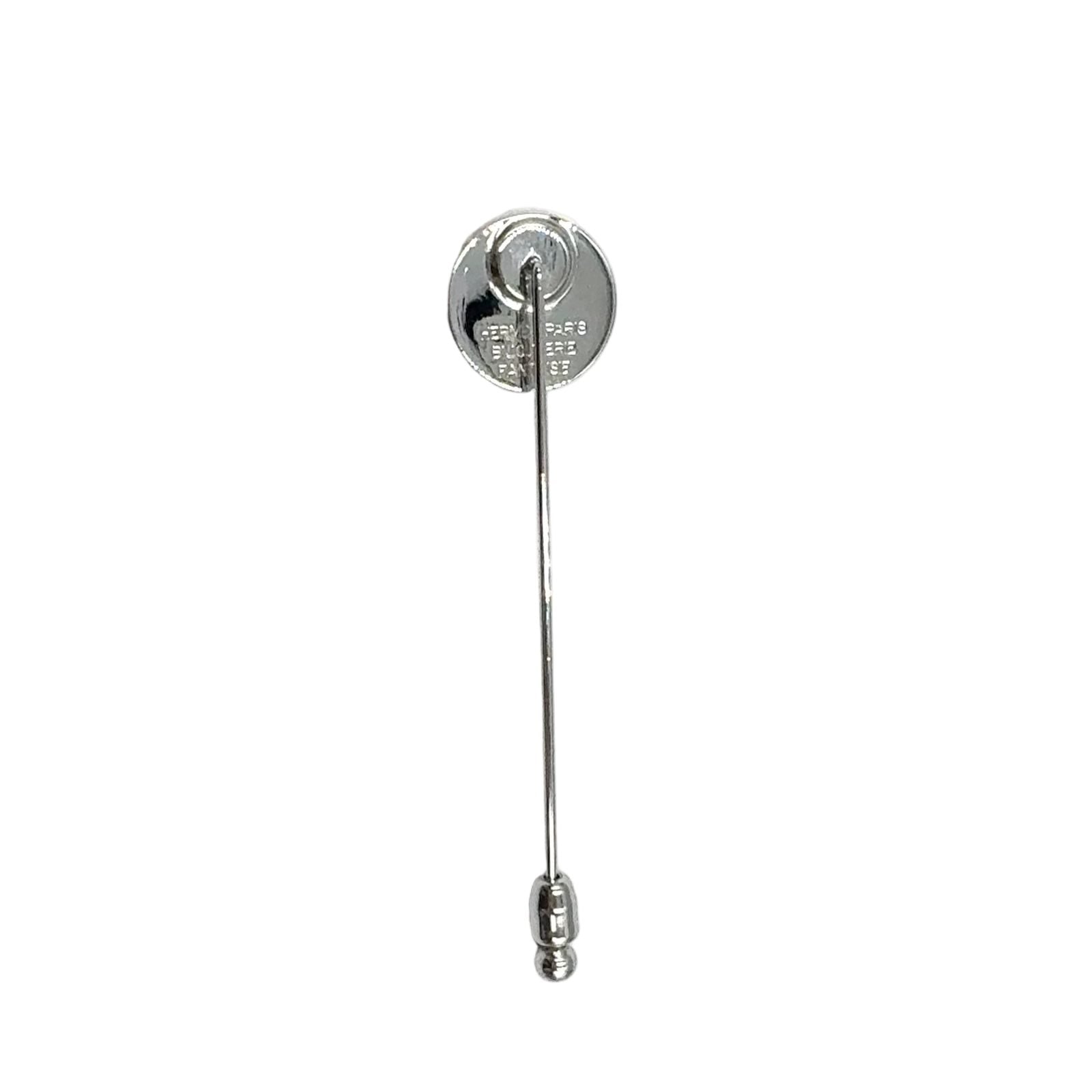Hermes Series Metal Silver Pin Brooch — view 2