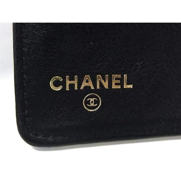 Chanel Wallet Sebulga Black Coco Mark Bifold Long — view 7