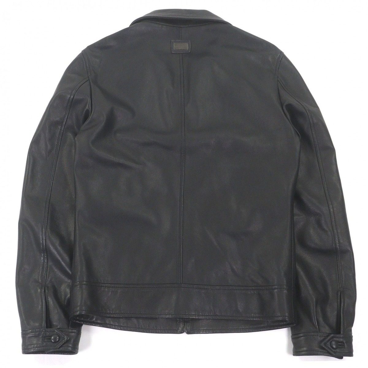 Dolce & Gabbana Lambskin Black Tag Leather Jacket Single Rider 44 — view 4