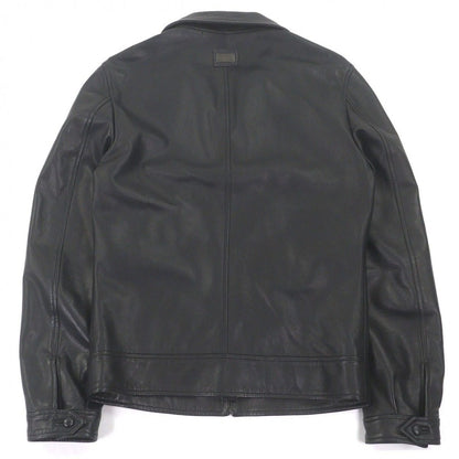 Dolce & Gabbana Lambskin Black Tag Leather Jacket Single Rider 44 — view 4