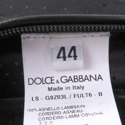 Dolce & Gabbana Lambskin Black Tag Leather Jacket Single Rider 44 — view 8