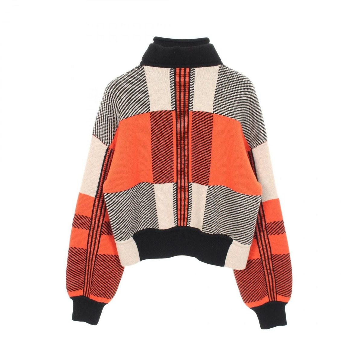 Hermes Knit Check High Neck Cashmere Sweater — view 2