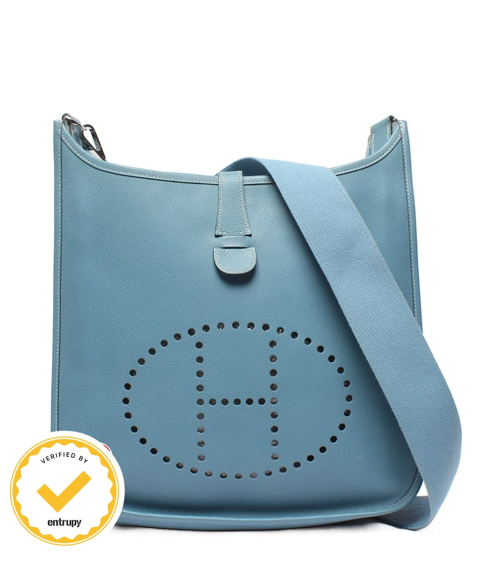 Hermes Shoulder Bag Crossbody Silver Evelyne 2 PM