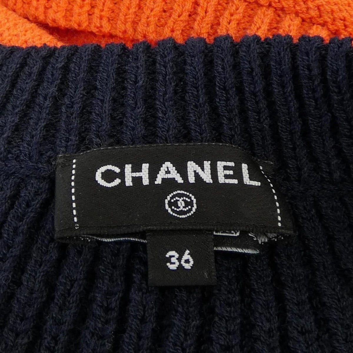 Chanel Dress Navy 36 Navybased Orange — view 5